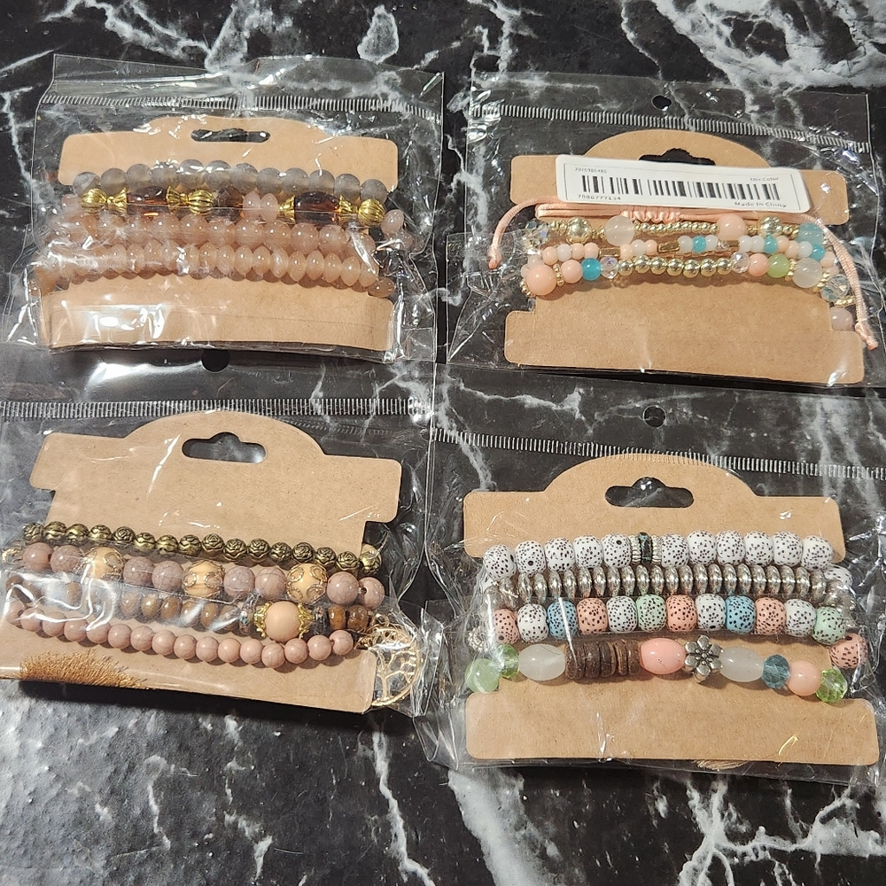 Stackable Stretch Bracelets Multicolored - Picture 4 of 9